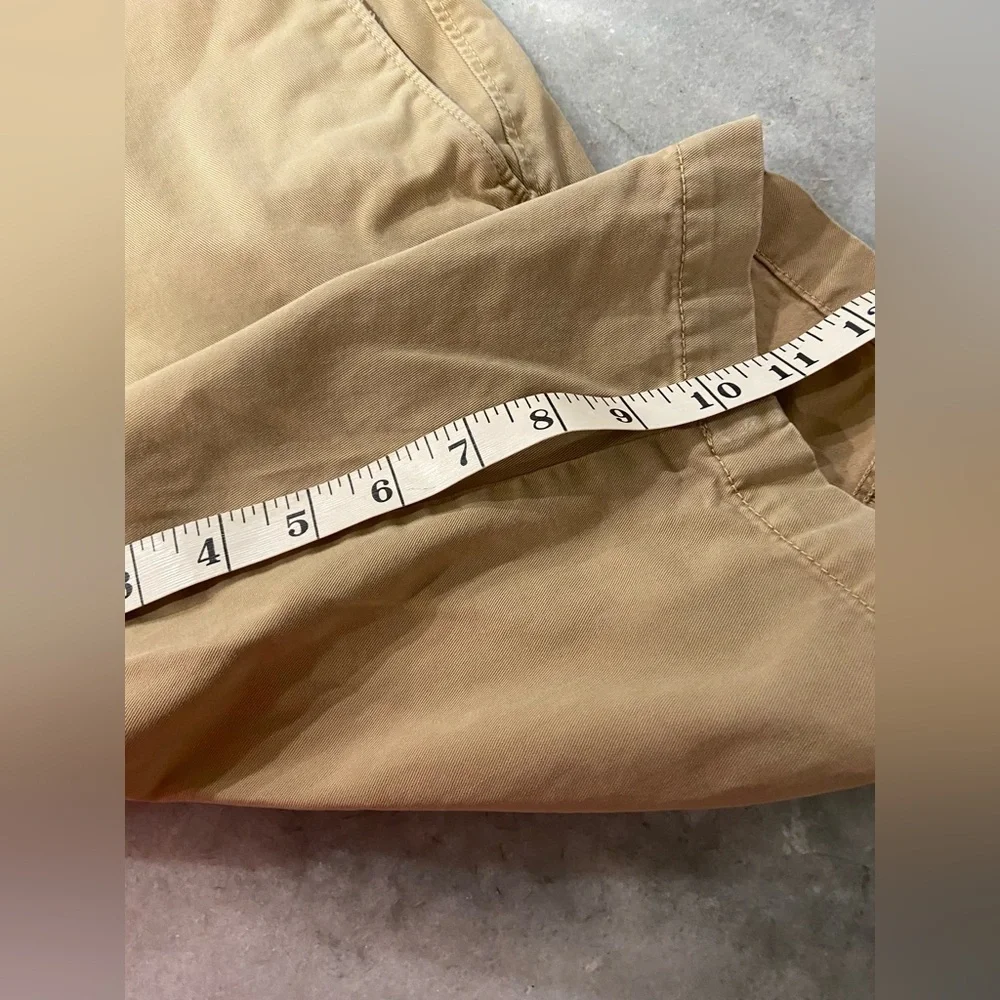 Banana Republic Size 29 Tan Khaki 100% Cotton Zip Up Chino Shorts